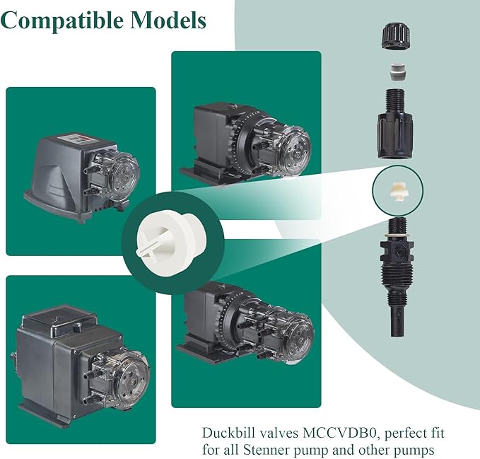 10 Pcs MCCVDB0 Check Valve Duckbill, Compatible with Sten-ner Pump & Other Pumps, for Regular Maintenance of Pump, Excellent Resilience & Abrasion Resistance, Long Service Life