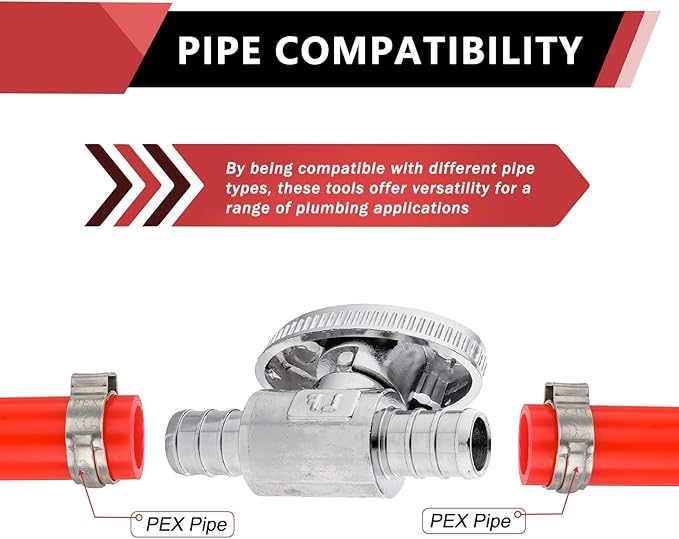 (Pack of 5) EFIELD 1/4 Turn Straight Stop Valve Barb Crimp 1/2" Pex X 1/2" Pex Chrome Plated, ASTM F1807,(VALVE105-5PCS)
