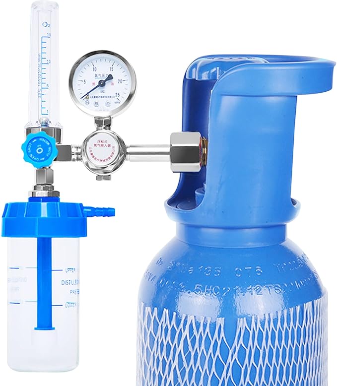 YH.YX11A Buoy Type Oxygen Inhalator Absorber Flow Meter Pressure Gauge Reducing Valve Regulator G5/8 BSPP