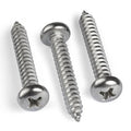 #6 x 1 Inch Pan Head Wood Screws, Phillips Drive, Stainless Steel 304 (18-8), Self Tapping for Wood, Sheet Metal Screws, 100 Pack