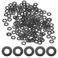 200-Pack M3.5 Flat Washers, Metric 8mm OD 0.5mm Thick 304 Stainless Steel Washers for Bolts Screws Nuts for Automotive/Machinery/Furniture, Flat Metal Washers [Black Galvanized]