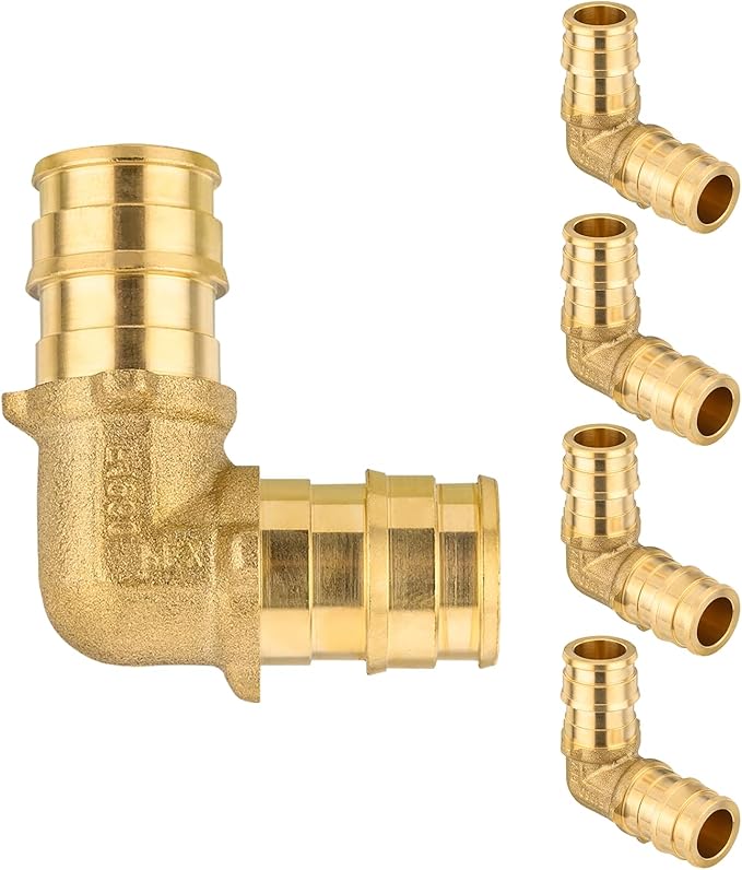 5-Pack HeSun Pex-A Fitting, 3/4 Inch Expansion Elbow(90-Degree),Pex Expansion Fitting 3/4" x 3/4" Elbow,ASTM F1960(PEX1960035-5)