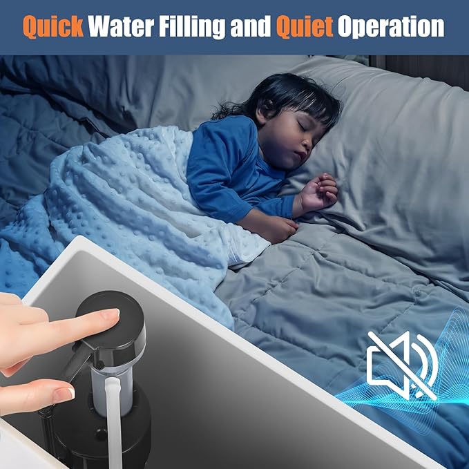 Universal Toilet Fill Valve Replacement Kit, Toilet Repair Kit Inside Tank, Height Adjustable & Water-Saving, Quiet & Anti-Siphon, Easy to Install (2-Pack)