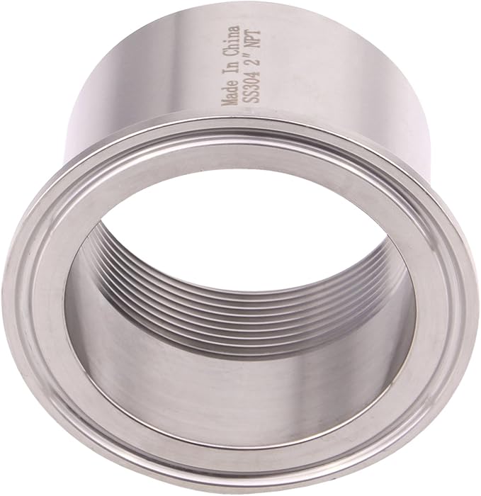 DERNORD Sanitary Female Threaded Pipe Fitting to 2.5 Inch TRI CLAMP OD 77mm Ferrule (Pipe Size: 2" NPT)