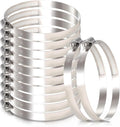12Pack 4 inch Hose Clamp, Adjustable 304 Stainless Steel Duct Clamps Hose Clamp from 3-3/5"-4-1/2"/91-114mm, Metal Worm Drive Gear Duct Clamp for Air Ducting, Dryer Vent Hose, Fuel Line, Plumbing