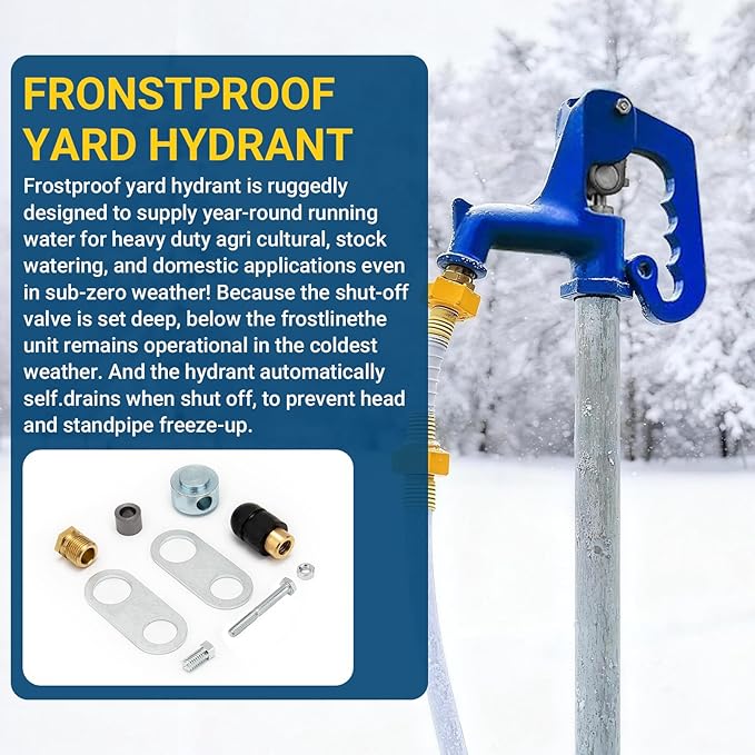 Frost Free Hydrant Repair Kit Compatible with Campbell MfrPartno HPK-1 Yard Hydrant Head Replacement Parts, Fit for Merrill C-1000 Series Yard Hydrant Repair Kit