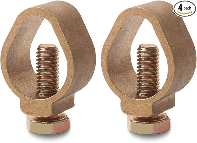 2PCS 3/4-Inch Direct Burial Copper Ground Rod Clamps Grounding Clamp,3/4"