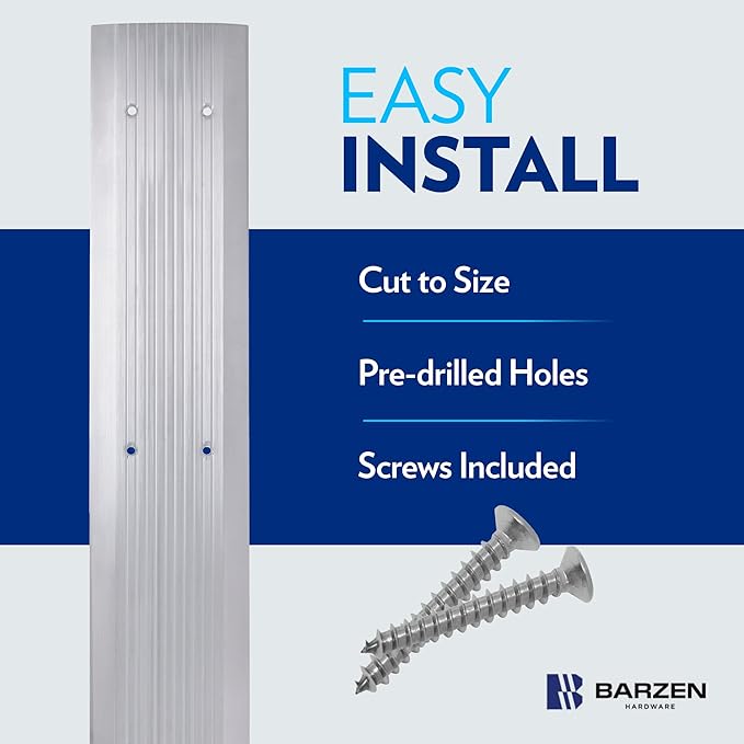 Door Threshold Aluminum Threshold Strip - Exterior Door Threshold for Doorways & Commercial Use - Aluminum Door Saddle - Aluminum 5" x 72" Inches.