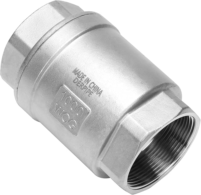 2 Inch Vertical Check Valve SUS304 Spring Loaded Check Valve in-line Low Cracking Pressure CF8M WOG 1000