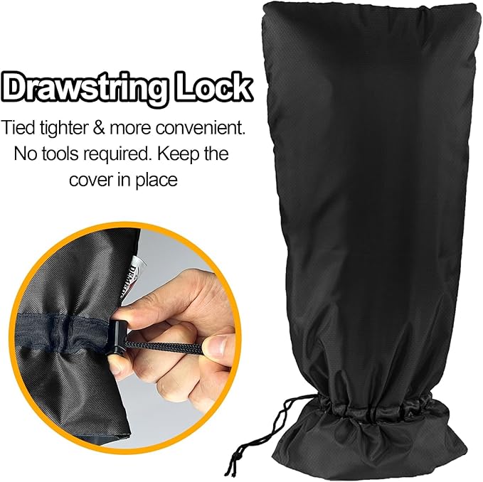 Extended Outdoor Faucet Cover for RV Park Water Hydrant Insulated, 3M Thinsulate Insulation Sprinkler Freeze Protector for Winter & Summer, 35”H x 15”W for Garden Lawn Faucets & Yard Hydrant - Black