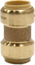 (Pack of 100) EFIELD 3/4-Inch Straight Coupling Push-Fit Brass Fittings to Connect Pex, Copper, CPVC Tube with a Disconnect Clip,(PF008-100PCS)