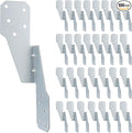 100 Pack Hurricane Straps Brackets, Heavy Duty Hurricane Ties with Black Powder-Coated, Hurricane Straps Trusses/Rafters Ties Brackets Joist Hangers for Wood, Shed, Roof