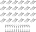 uxcell 24Pcs 4mm(3/16") One Hole Rigid Pipe Strap, 304 Stainless Steel Conduit Clamp Thicken U Bracket Heavy Duty Pipe Clamp with Self-Tapping Screws for Fixing Tube Cable, Silver