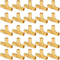 [25 Pieces] Lingmfg Pex Fittings 1/2 Inch Tee, 1/2 Inch Pex F1807 Crimp Brass