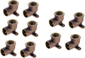 (10-Pack) EZ-Fluid 3/4-inch Nominal Copper Sweat X 3/4" Fip Threaded Drop Ear Elbow Fitting 3/4"C by F, LF Brass Shower Drop Ear 90 Degree Elbow with Sweat Socket and Female Threaded Plumbing Fittings