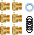 SUNGATOR 6-Pack Vacuum Breakers, 3/4'' Anti Siphon Valve Outside Faucet, 3/4 Inch GHT Hose Bib Backflow Preventer for Outdoor Faucet, Brass 3/4'' Hose Bib Anti-Backflow Vacuum Breakers for Garden Hose