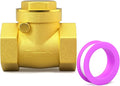 GASHER 1PC Swing Brass Check Valve DN65 2-1/2" Female Thread, Backflow Prevention, One Way Check Valves for Sump Pump and Air Compressor, Gas Air Fuel Oil Water