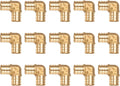 WMAXPFIT(15 Pack) 3/4 Inch PEX 90 Degree Elbow F1807, LF Brass crimp fitting for PEX-b pipe