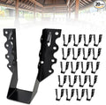 20 PCS 2x6 Joist Hanger,Black Powder-Coated,18 Gauge Galvanizing Face Mount,for Rafter Hurricane Ties Joist Hangers, Tie Brackets for Floor Deck and Ceiling Trusses (2"x 6", 20PCS)