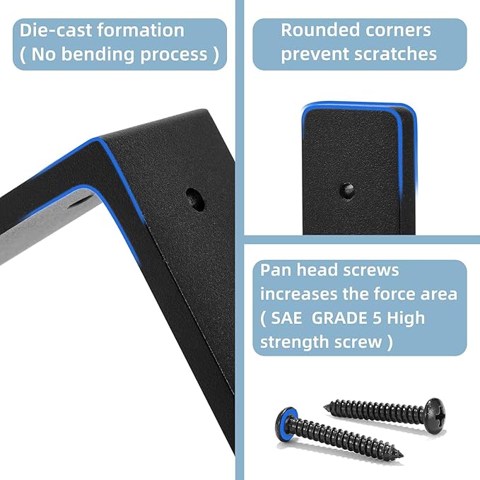 6 inch X 4 inch Shelf Support Bracket Heavy Duty, L Shelf Brackets, max Load 66 lbs, , Metal Brackets for Shelves, countertop Bracket ,Corner Brace,Pack of 4. (6"x 4" L Shape)