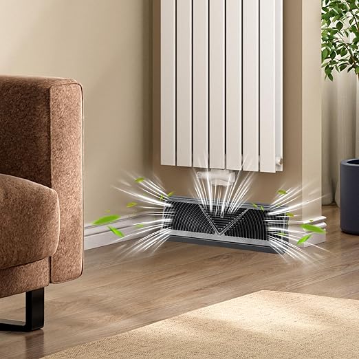 2 Pcs Baseboard Register Vent 15 Inch Duct Opening Size Baseboard Vent Covers Diffuser Adjustable Corner Return Air Grille for Home Floor Wall Air Flow Control (2, Black, 15 Inch)