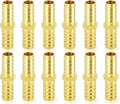 ChillWaves Brass Hose Barb Fittings, Splicer Mender Union 3/8" Barb x 3/8" Barb Hose Repair Kit For Water/Fuel/Air(12-PACK)