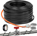 80FT（3FT-200FT） Pipe Heating Cable for Pipe Freeze Protection, Heat Cable for Water Pipes(Metal and Plastic), Pipe Heat Tape Keeps Water Flowing at -40°F 5w/ft, 120V Plumbing fixture