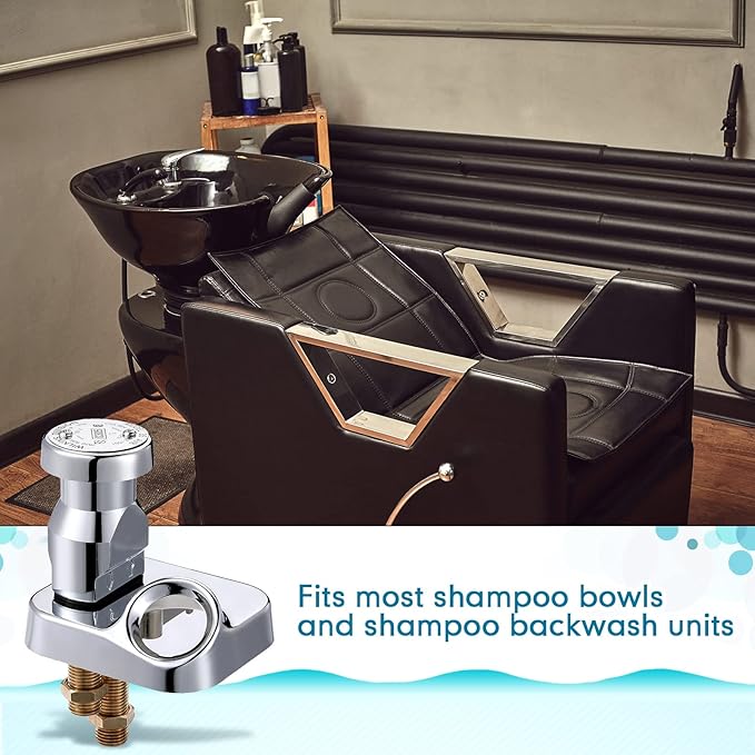 Hortsun Shampoo Bowl Vacuum Breaker Kit, 14 Pcs Stainless Steel Shampoo Sink Parts for Replacement