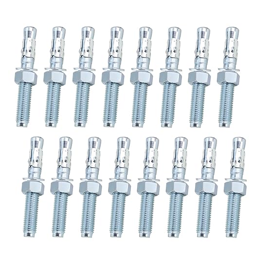 Wedge Anchor Bolts 3/4" x 5-1/2" Heavy Duty Expansion Screw for Concrete (16 Pcs)