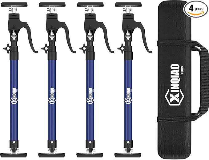 XINQIAO Cabinet Jacks for Installing Cabinets, Heavy Duty Third Hand Tools Adjustable Support Pole from 23.6 in to 45.3 in, 4 PCS