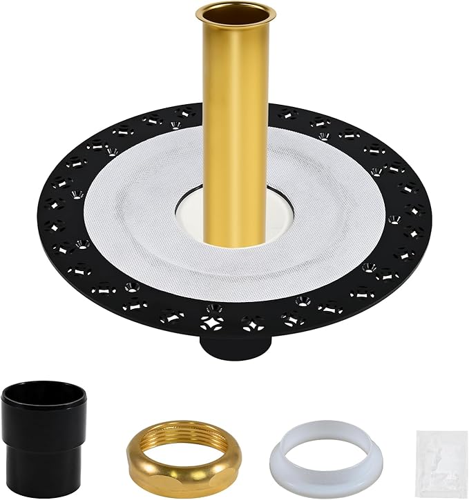 Freestanding Bathtub Drain Kits Installation, Freestanding Tub Drain Rough-in Kit for Free Standing Bathtub, with Brass Tail Pipe and ABS Plastic Pipe