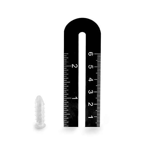 THE CIMPLE CO Ribbed Plastic Conical Anchors - for Concrete, Stucco, Brick, Drywall, and Similar - Kit of 100 Anchors