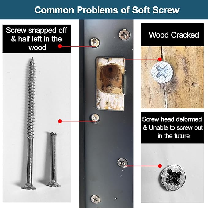 Door Strike Plate Oil Rubbed Bronze, with Reinforced Torx/Star Screws & Bit, Double Hole Reinforcement Latch Striker for Exterior/Interior Deadbolt Door Knob(1, Oil Rubbed Bronze)