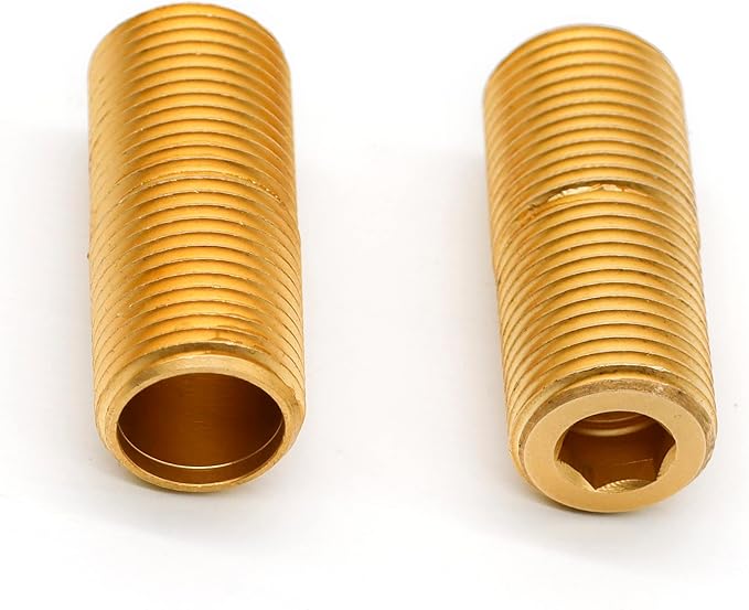 (2 pcs) Brass Pipe Adapter Plumbing, G Thread 1/2" Male to NPT Thread 1/2" Male Pipe Fitting Adapter, Seamless and Leakproof (2" Length)