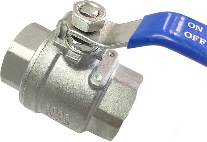 2PCS 1" Full Port Ball Valves 316 Stainless Steel NPT Female Thread Ball Valve for Water, Oil, and Gas