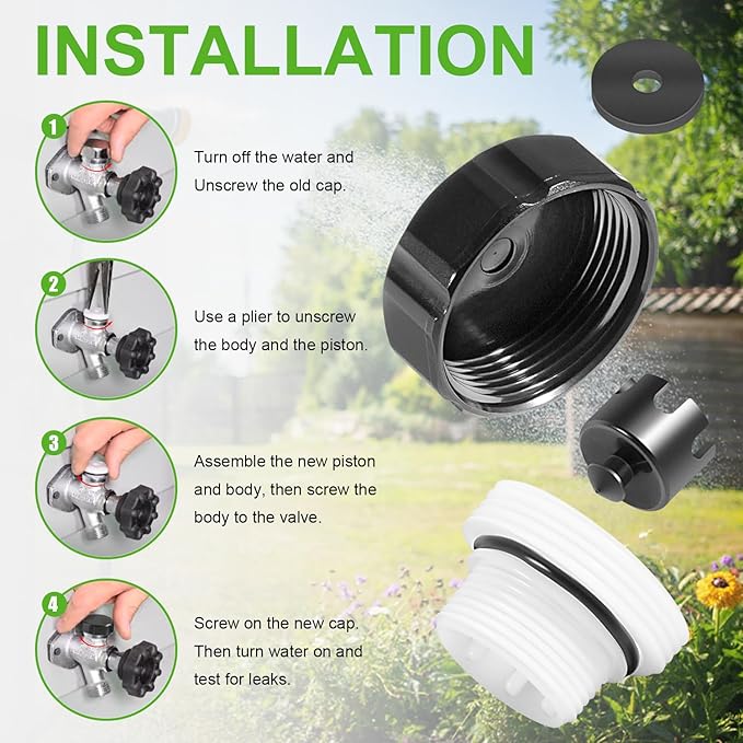 Replaces for VACVBKX1B Vacuum Breaker Replacement Kit for Traditional Anti-Siphon Frost-Free Sillcock Valves (2 Pack)