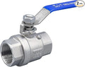 1 Inch Ball Valve, Premium 304 Stainless Steel Full Port Forged NPT Ball Valve for Water Oil and Gas with Long Handle Shut Off Switch, 1000 WOG (1 Piece, FNPT to FNPT)