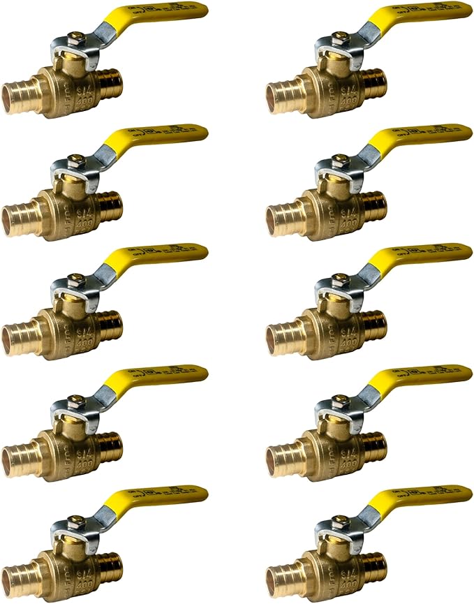 XFITTING 3/4 inch Pex Ball Valve, Full Port, Brass, 1 Piece