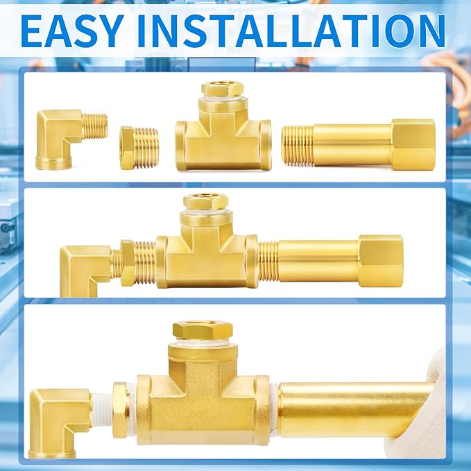 ChillWaves Brass Pipe Fitting, Long Nipple Pipe 1" NPT Male x 1" NPT Female Thread 2" Length(50MM)(1-PACK)