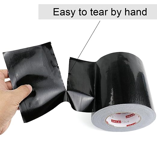 6" Duct Tape, Heavy Duty 6 inch x 55 yds (164 ft) Wide Black Duct Tape, Waterproof, UV Resistant for Crafts, Home Improvement, Repairs, & Projects