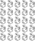 HARFINGTON 25 Pcs Hose Clamp 5/16"-15/32" (8-12mm) 304 Stainless Steel Adjustable Worm Gear Hose Clamp with Phillips Screw Assortment Kit for Fuel Line Pipe Plumbing Automotive Tube