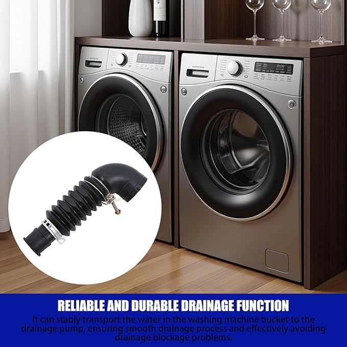 DC97-17345B Freestanding Washer Drain Hose For Samsung Front-loading Tub-to-Pump Hose Kit DC97-16781A DC97-17345A、DC67-00684A、DC97-17417A、DC67-00600A Replacement part number