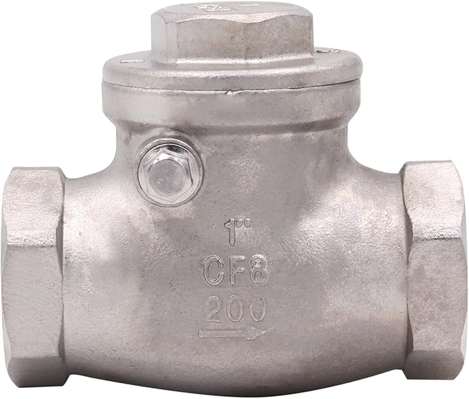 1 Inch Swing Check Valve - WOG 200 PSI Stainless Steel SS304 CF8M NPT