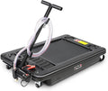 DNA Motoring 17 Gallon Electric Oil Drain Pan with Pump, Evacuation Hose, T-Handle, Low Profile for Trucks Buses RVs, TOOLS-00383