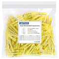 100 Pcs Yellow Heat Shrink Butt Connectors, 12-10 AWG Waterproof Crimp Terminals Electrical Wire Connectors Splice for Marine, Cable, Wiring Tool, Automotive