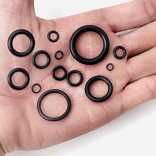 24 Size Rubber O Ring Set,1120 Pcs Black Small O Rings Assortment Kits,Assorted Metric Sealing Washer for Auto Plumbing Faucet Water Air or Gas Repair