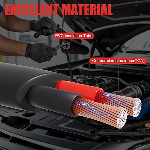 12 Gauge Wire 2 Conductor Electrical Wire, 12 AWG 3.3mm² Wire PVC Cord, 12V/24V DC Low Voltage/Copper-clad Aluminum(CCA)Flexible/2 Wire for Automotive Wire LED Strips Lamp Lighting Marine(30.5M/100FT)
