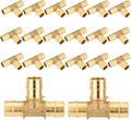 20-Pack HeSun PEX-A Expansion Fitting, 1/2 Inch Brass Pex Expansion Tee, 1/2"x1/2"x1/2" Tee,ASTM F1960(PEX1960041-20)