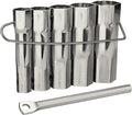 DURATECH Shower Valve Socket Wrench Set with Bar Handle for Removing Tub & Shower Valve，5-Piece, includes 21/32”x 27/32”, 29/32”x 31/32”, 1-1/32” x1-3/32”, 1-5/32”x1-9/32”, 1-11/32”x 1-7/16”