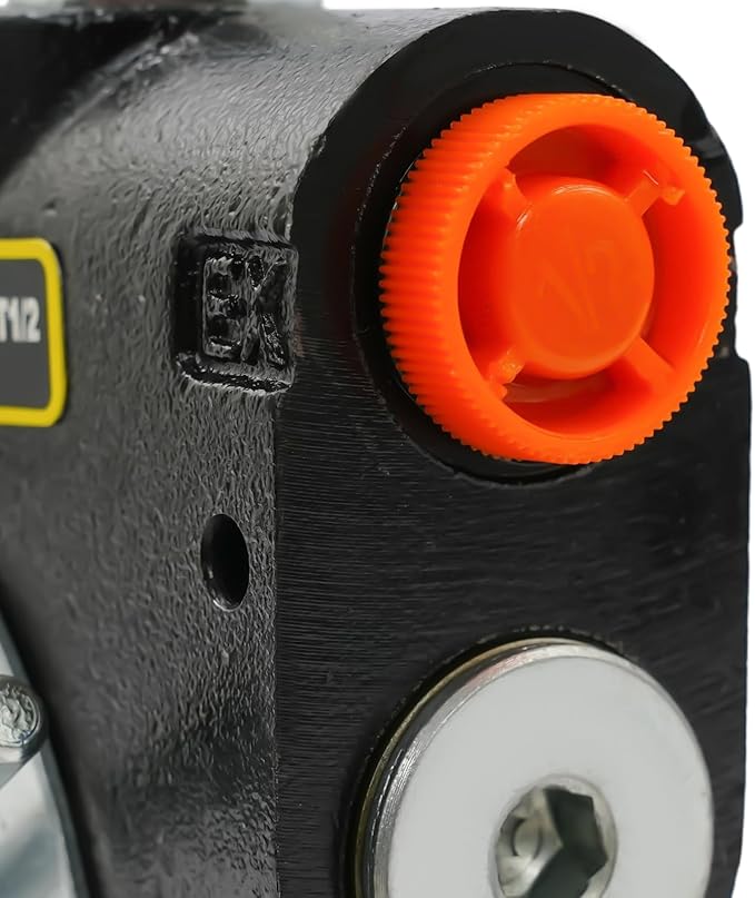 Hydraulic Adjustable Variable Flow Control Valve w/Relief, 0-16 GPM, 1/2" NPT Port Size,500-3000 PSI Pressure Relief Valve Adjustment Range